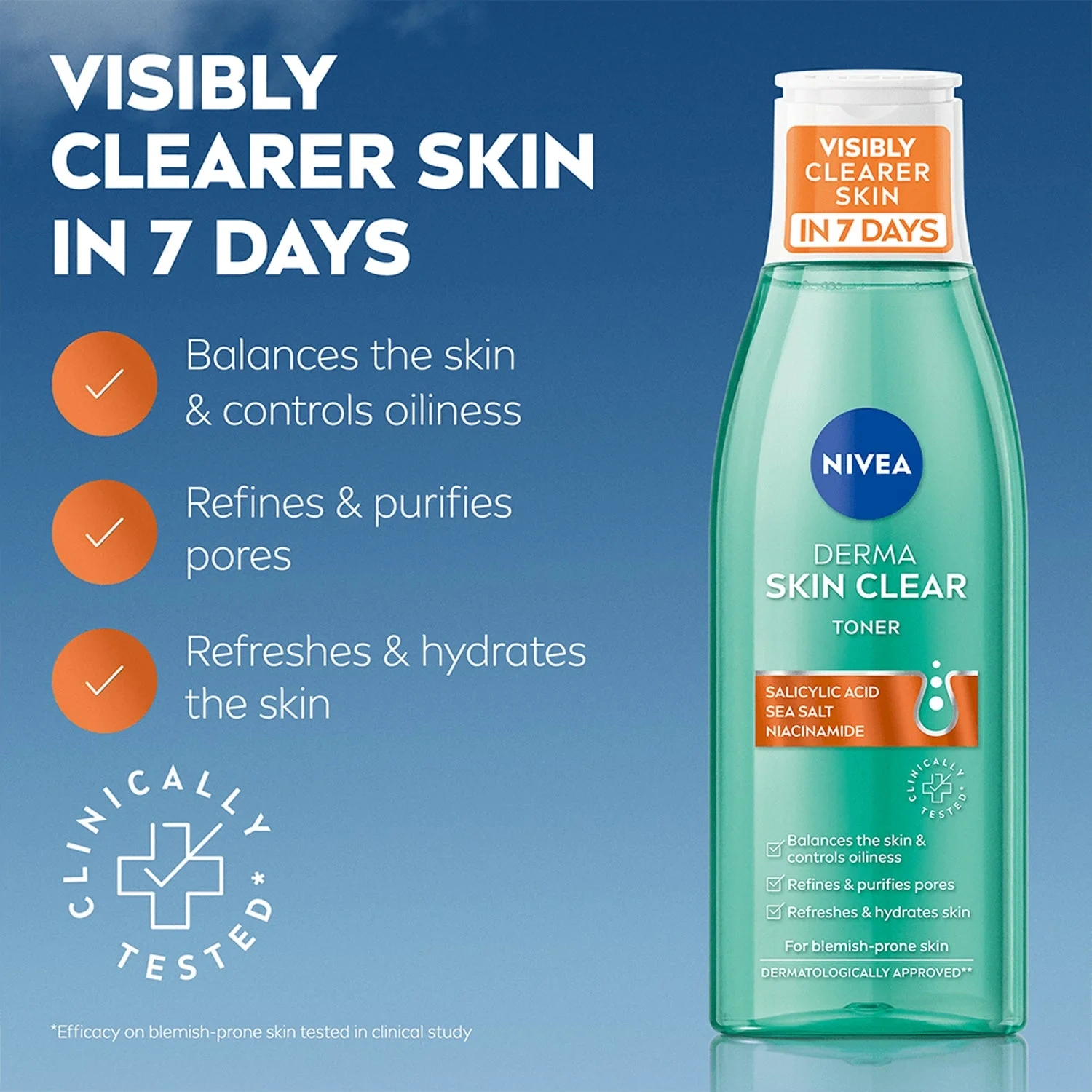 Nivea Derma Skin Clear Toner, 200ml