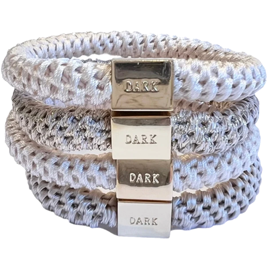 Dark Fat Hair Ties 4 Pk Combo