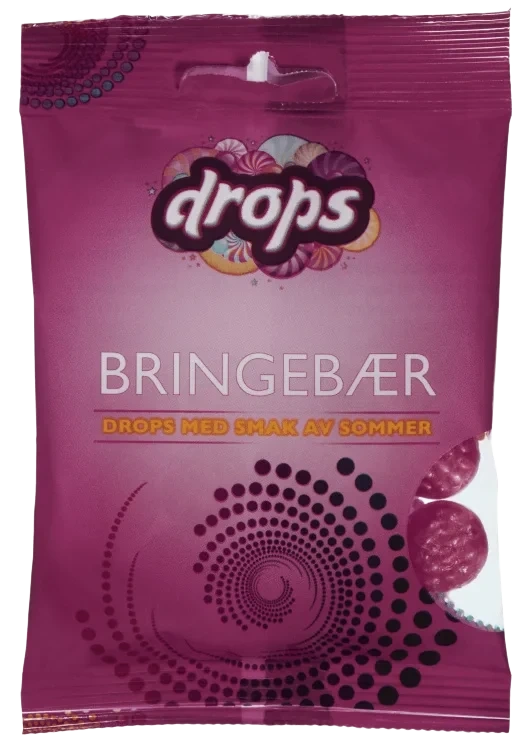 Bringebærdrops 48g Drammendrops