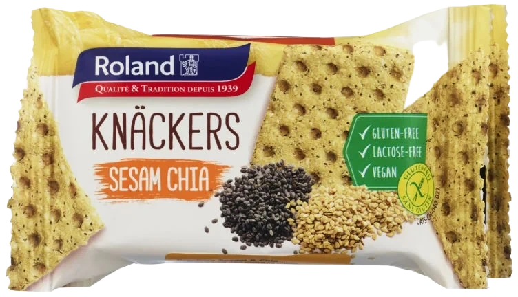 Crackers Sesam Chia glutenfri 140g Roland