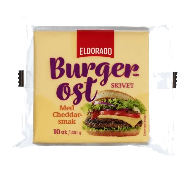 Burgerost m/Cheddarsmak 200g Eldorado