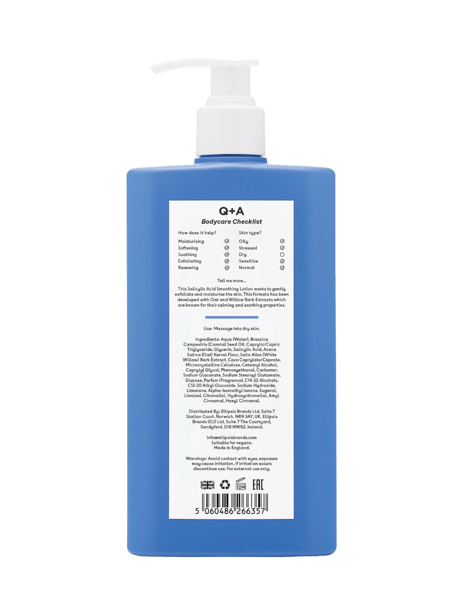 Q+A Salicylic Acid Smoothing Lotion, 250 ml