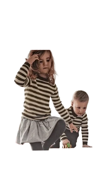 Wool Long Sleeve Kids D Olive 98-104 Pierre-Robert