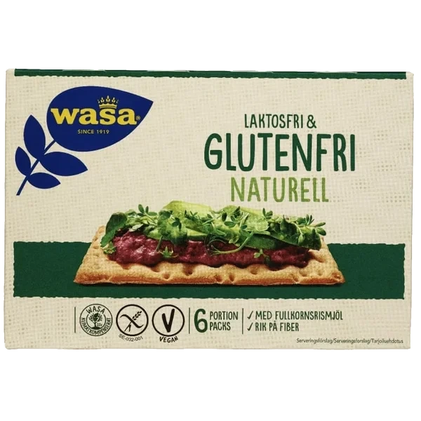 Knekkebrød Naturell Glutenfri 240g Wasa