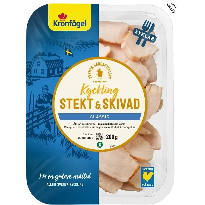 Kyckling Färsk Stekt & skivad Classic 200g Kronfågel