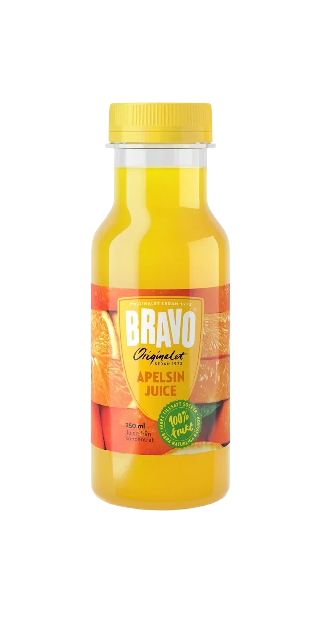 Apelsinjuice flaska