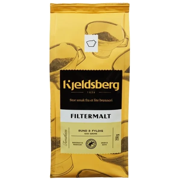 Kjeldsberg Filtermalt Kaffe 250g Kartong 24stk
