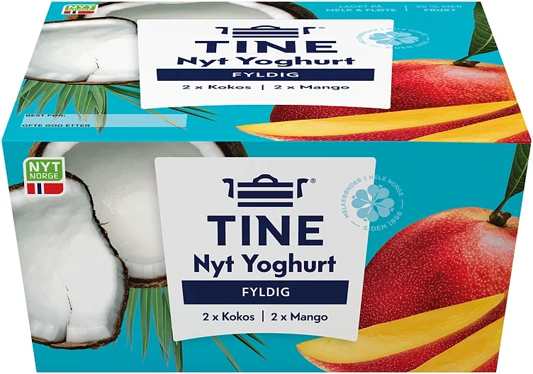 Yoghurt nyt mango/kokos 4x125g