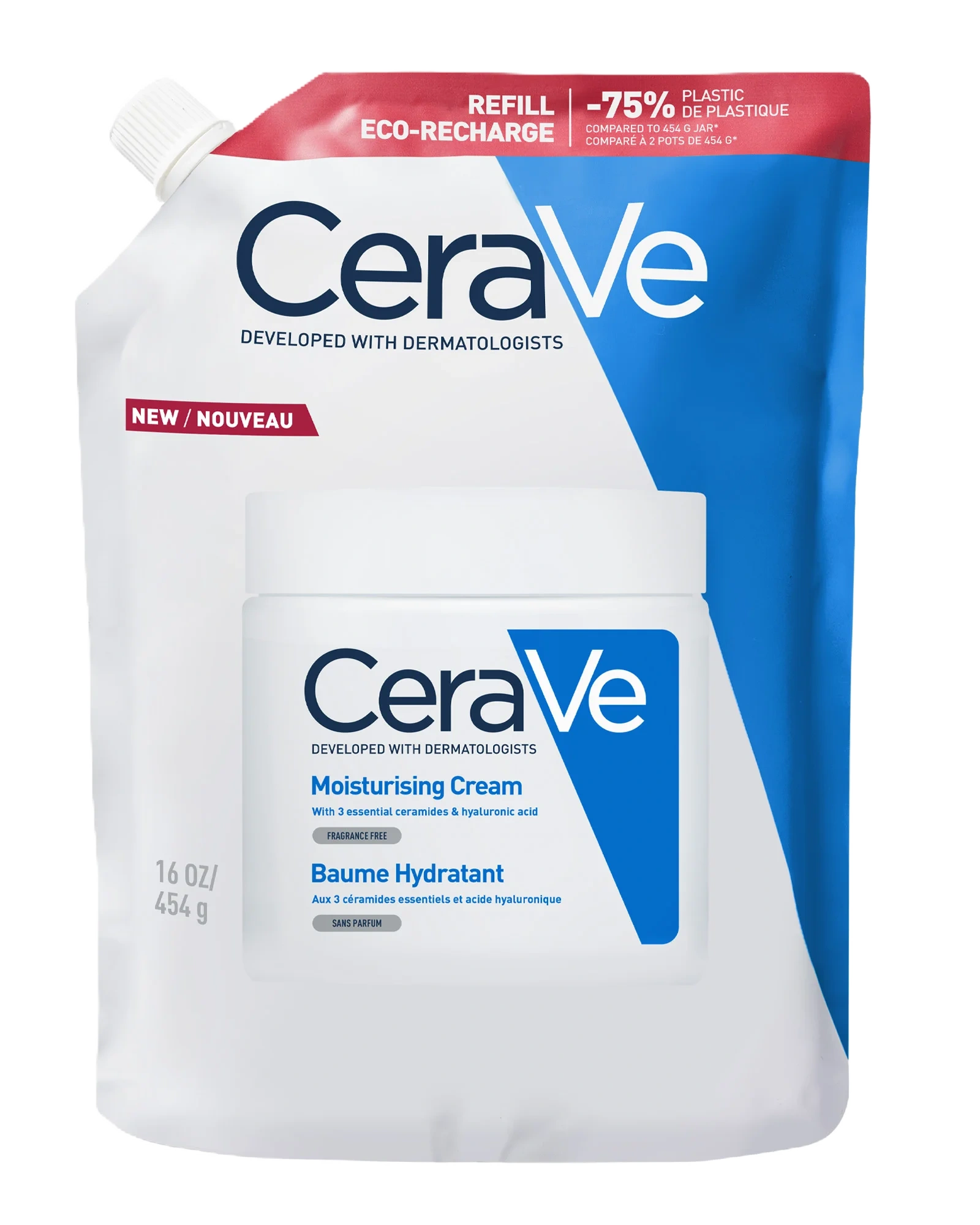 CeraVe Daily Moisturising Cream Refill, 454 g