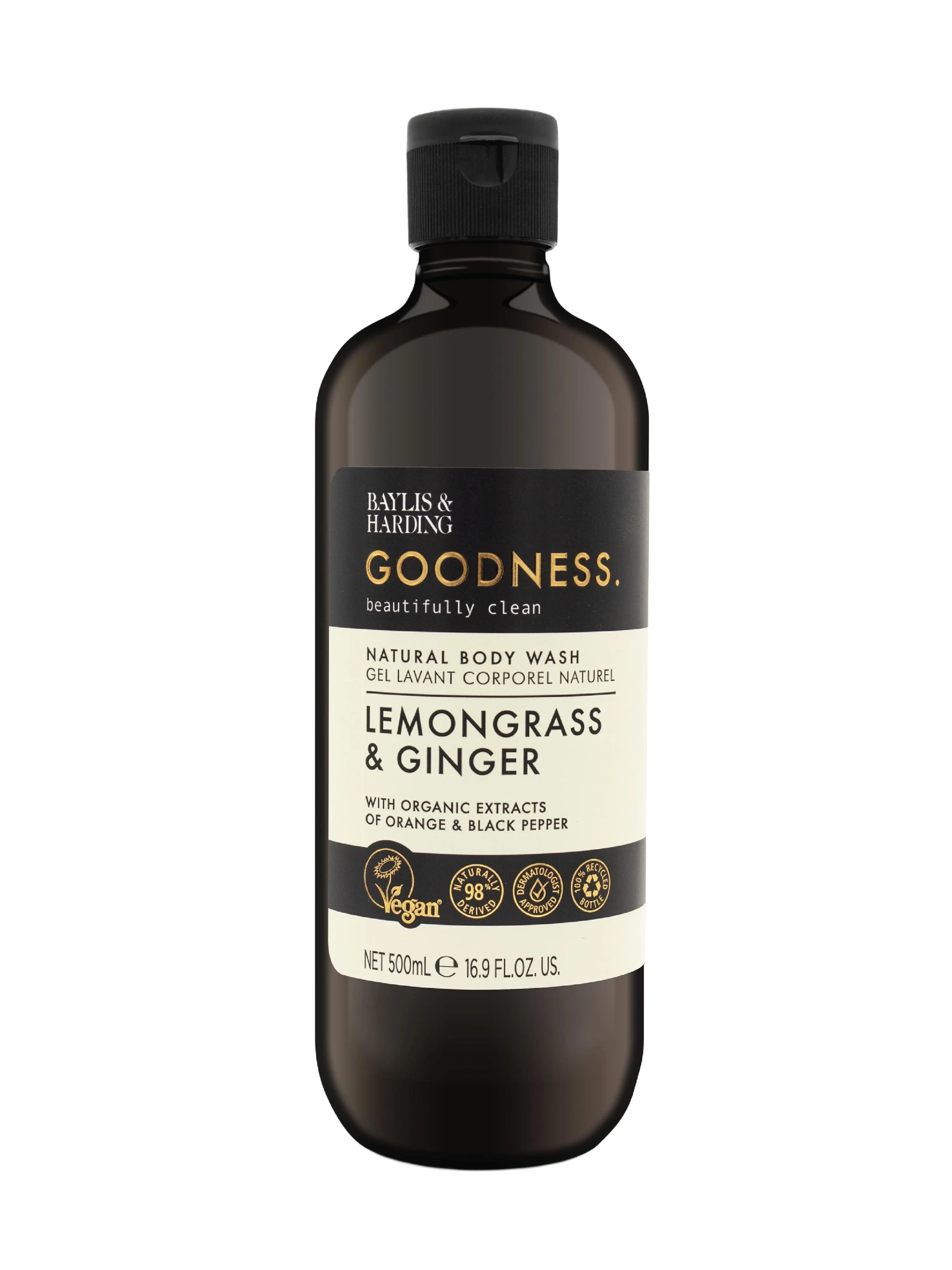 Baylis & Harding Goodness Lemongrass & Ginger Body Wash, 500 ml