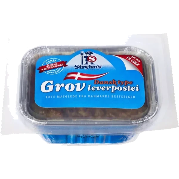 Leverpostei Dansk Grov 190g Stryhns