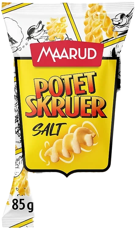 Potetskruer Salt 85g Maarud