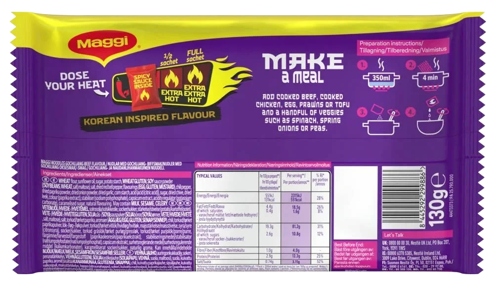 Maggi Korean noodles Gochujang beef