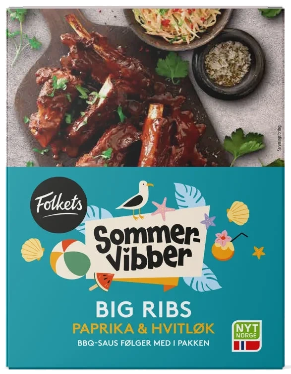 Svin Big Ribs Ca500g Folkets