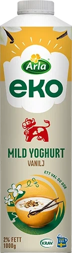 Ekologisk mild yoghurt vanilj 2%