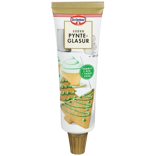 Pynteglasur Grønn 125g Tube Dr. Oetker