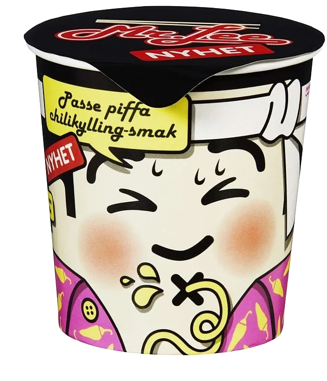 Mr.lee passe piffa chilikylling-smak nudler kopp  65g