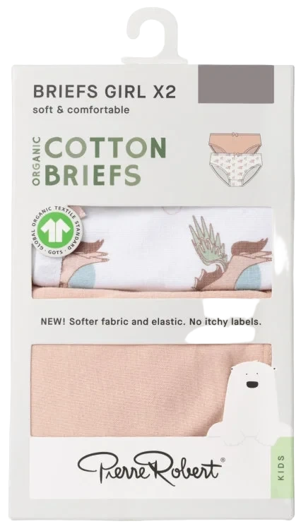Cotton Brief X2 Pinkcloud-White 122-128