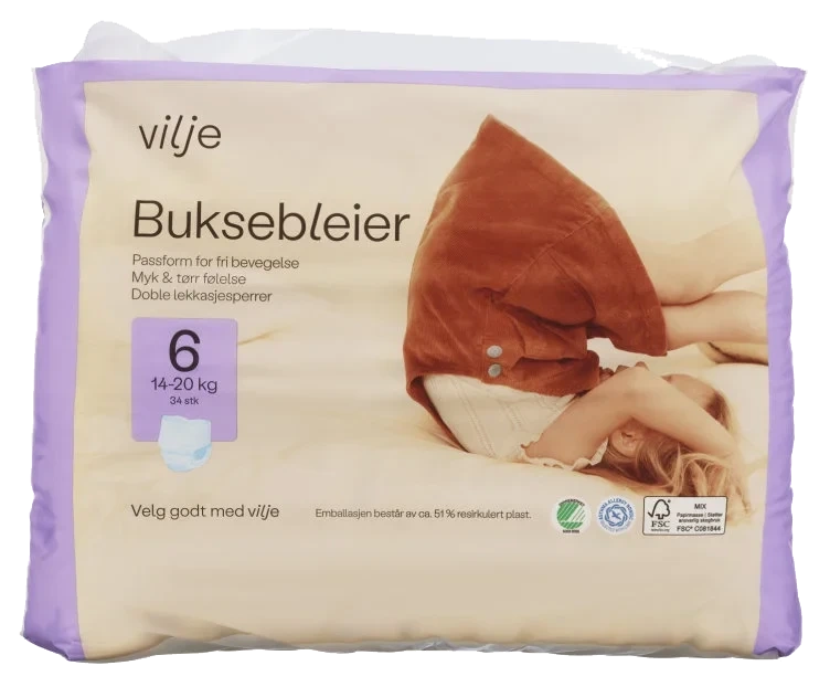 Buksebleie Str 6 34stk Vilje