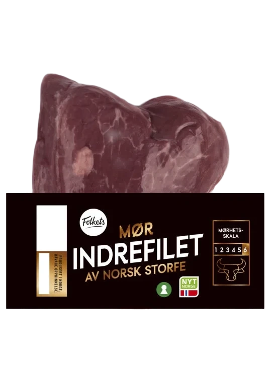Storfe Indrefilet skivet Ca350g Folkets