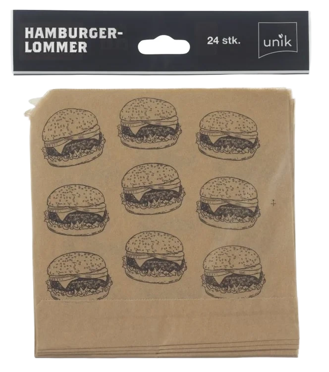 Hamburgerlomme Brun 24stk Unik