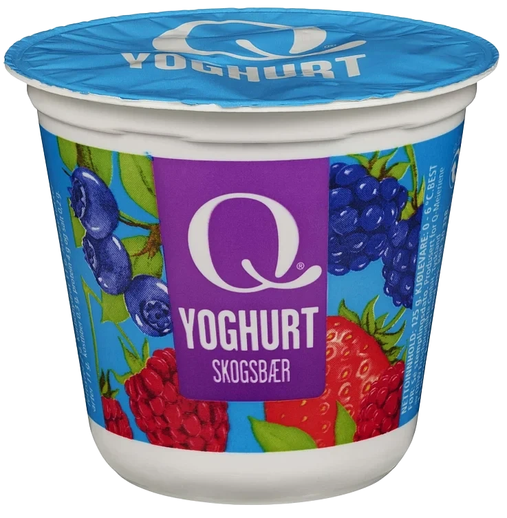 Q yoghurt skogsbær 125g