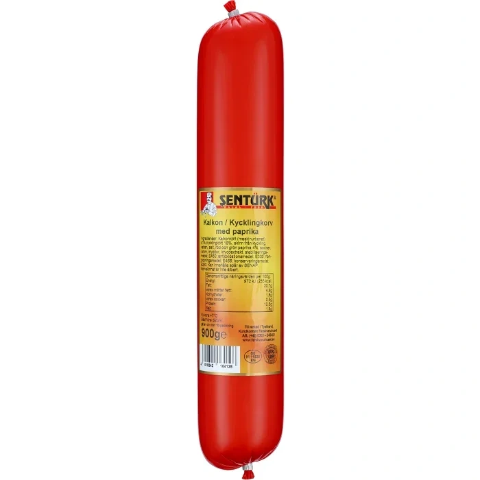 Kalkon Kycklingkorv med paprika 900g Sentürk