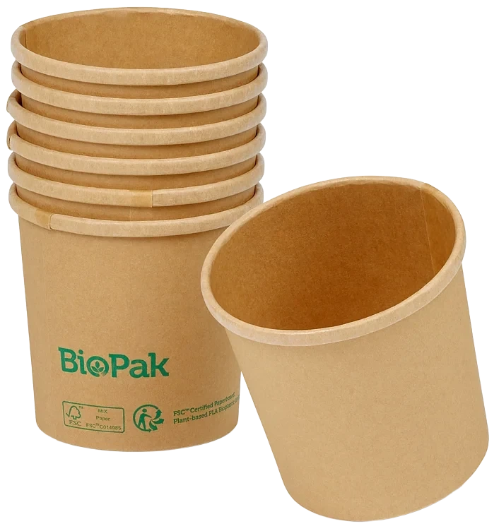 Skål Ronda Kort Papp/pla Brun 360ml