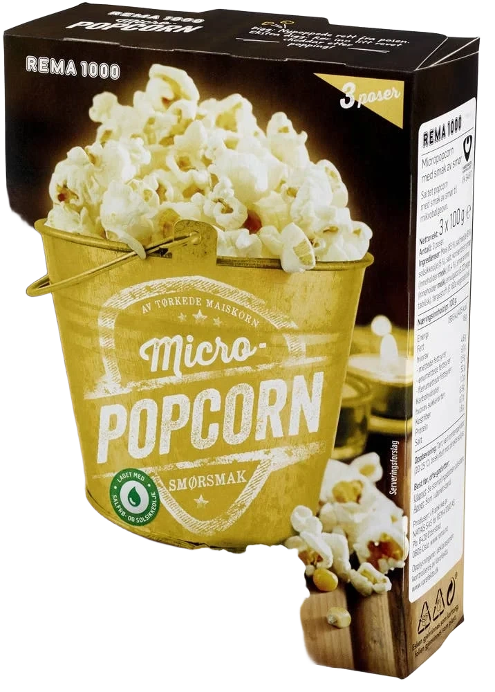 Micropopcorn med Smør 3pk, 300 g