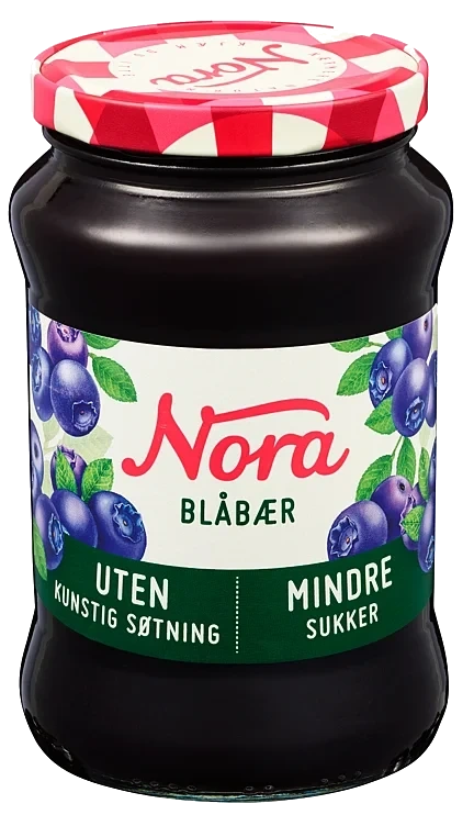 Blåbærsyltetøy mindre sukker  530g