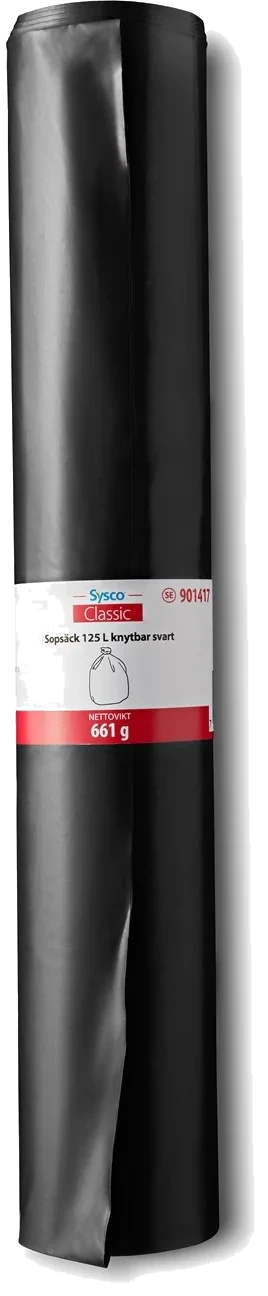 Sopsäck Coex Knyt 125L 40my Svart