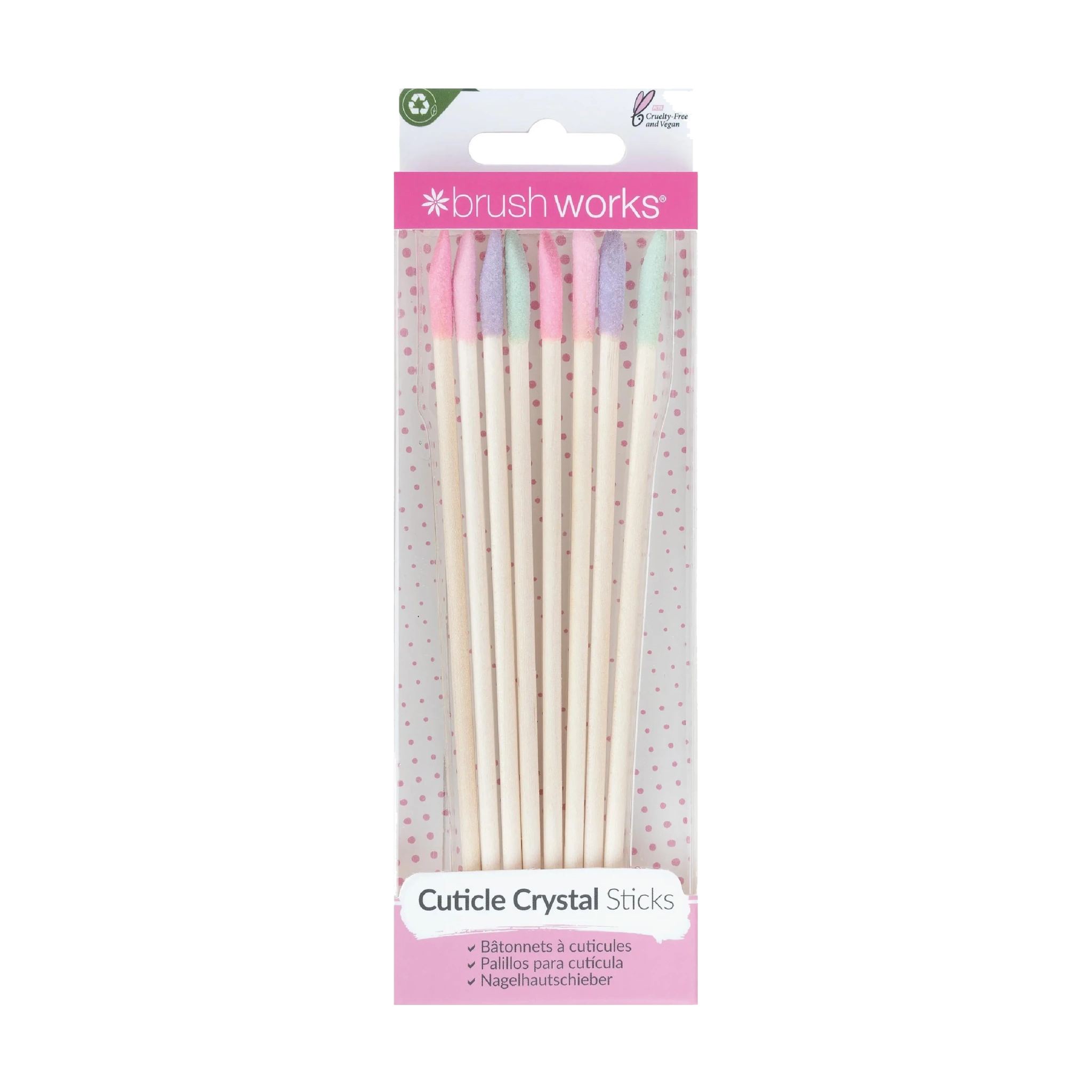 Brushworks Cuticlee Crystal Sticks, 8 stk.