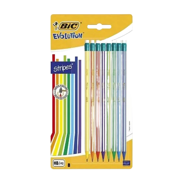 Evolution Blyanter m/Viskelær - 8pk