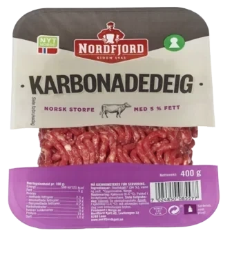 Kvernet deig av storfe 5% 400g