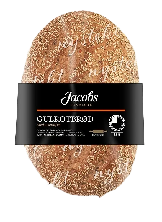 Gulrotbrød m/Sesamfrø Ca600g Jacobs