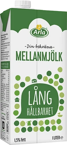 Mellanmjölk m lång hållbarhet 1.5%