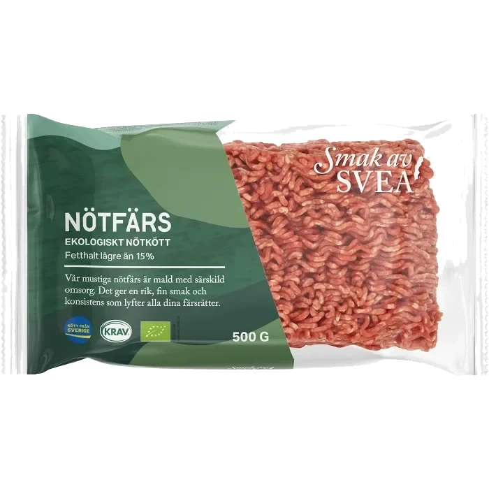Nötfärs 15% 500g KRAV Smak av Svea