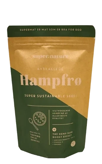Hampfrø Avskallet 150g Supernature