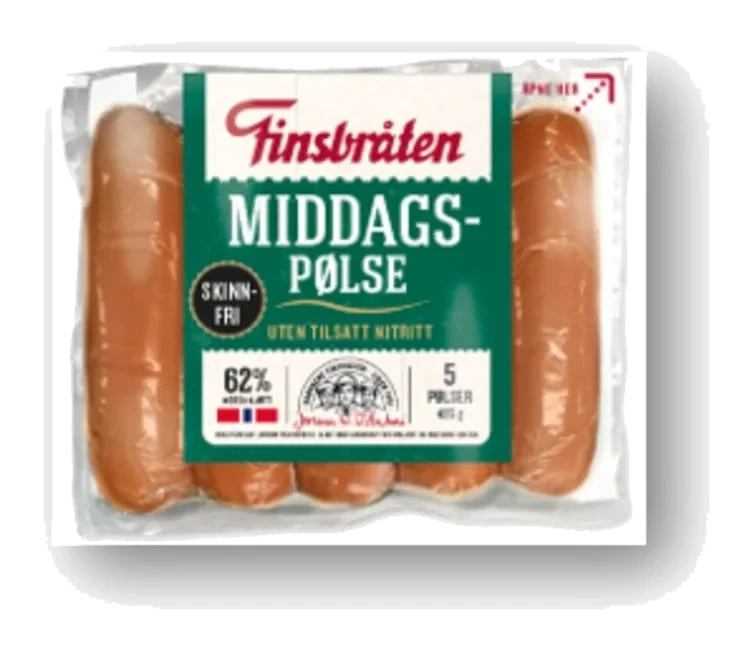 Middagspølse Skinnfri 425g Finsbråten