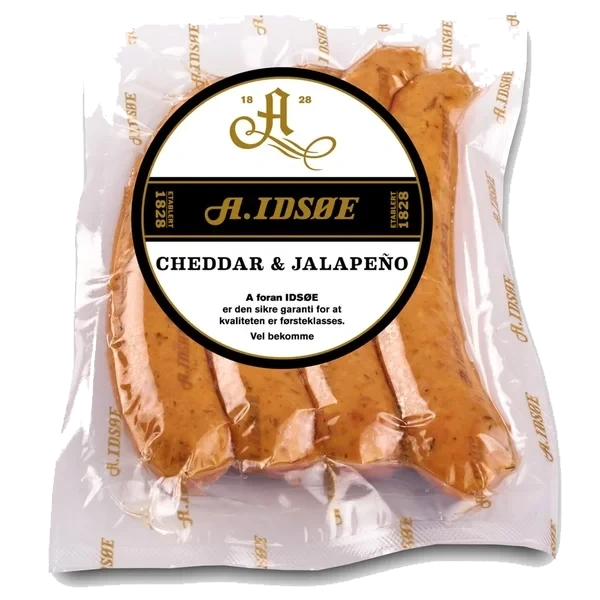 Cheddar&jalapenos-pølse 4x65g Idsøe