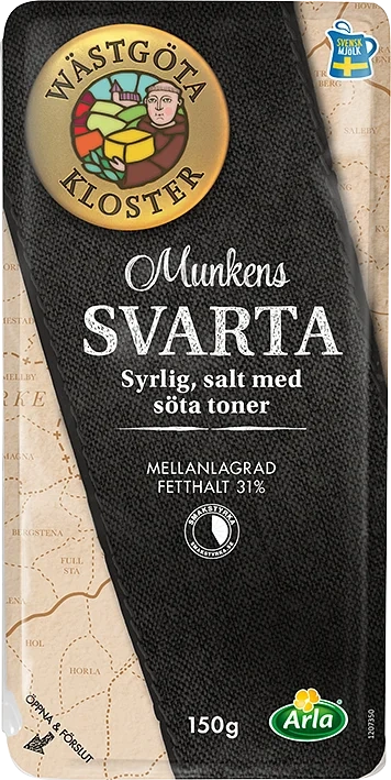 Munkens Svarta skivad ost 31%