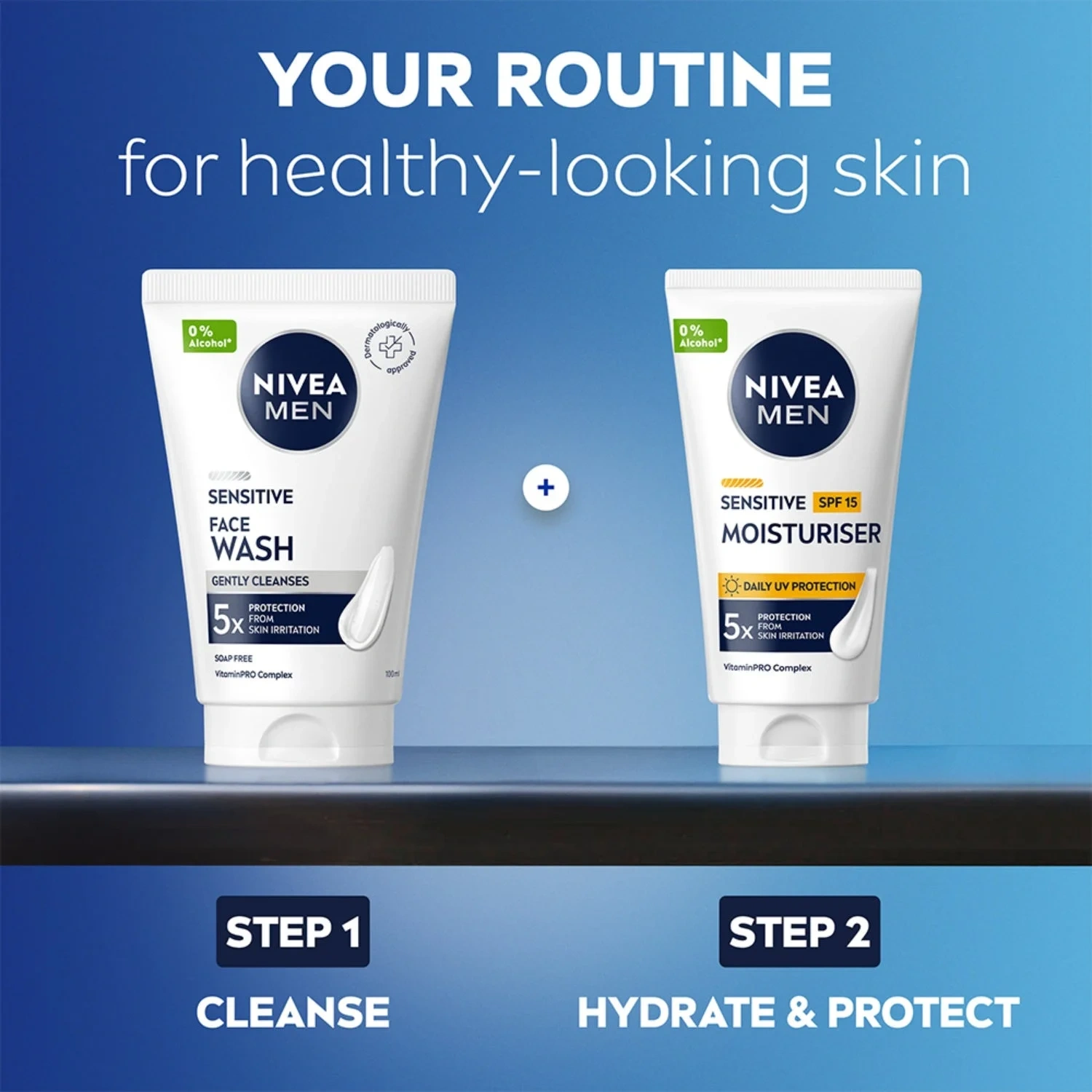 NIVEA Men Sensitive Face Cream SPF15, 75 ml