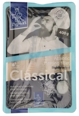 Lettsaltet Atlantisk Sildfilet i Olje Zigmas 400g
