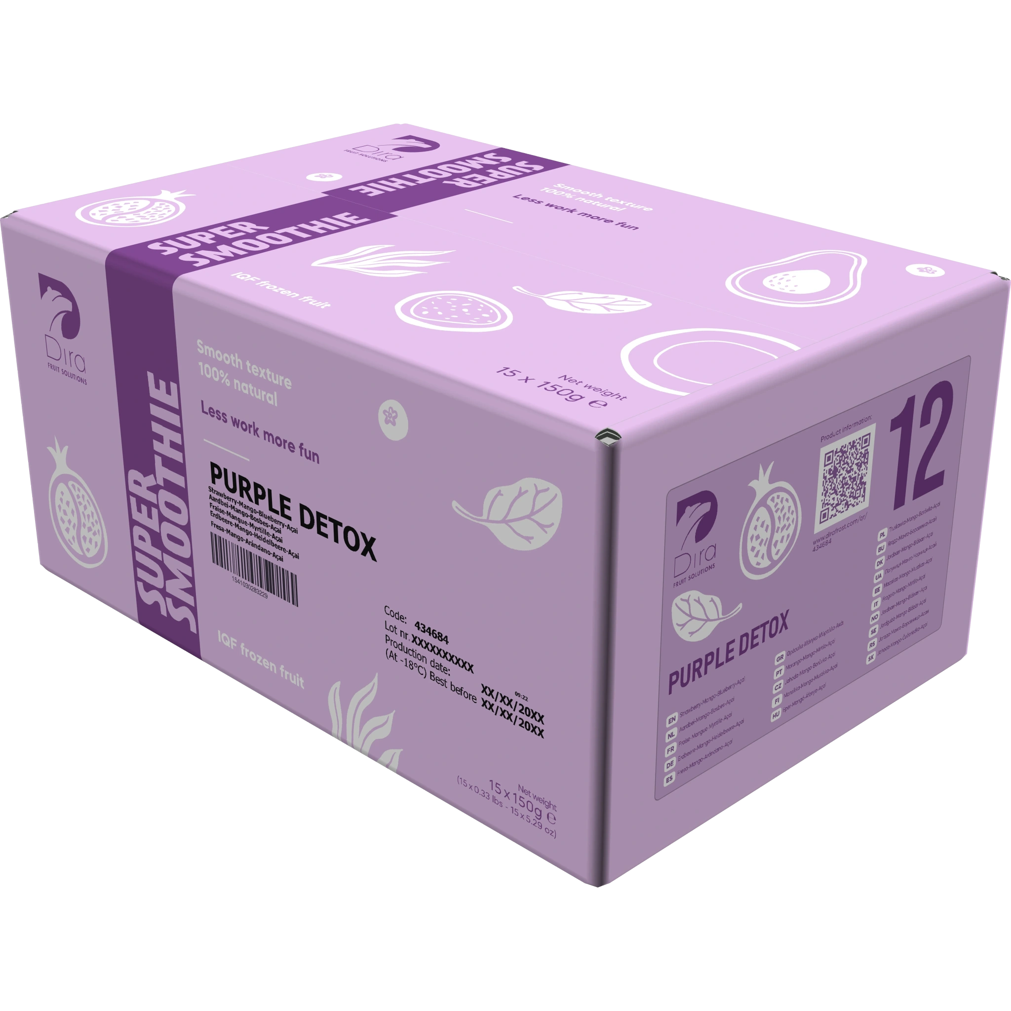 Lila detox Super smoothie Dira