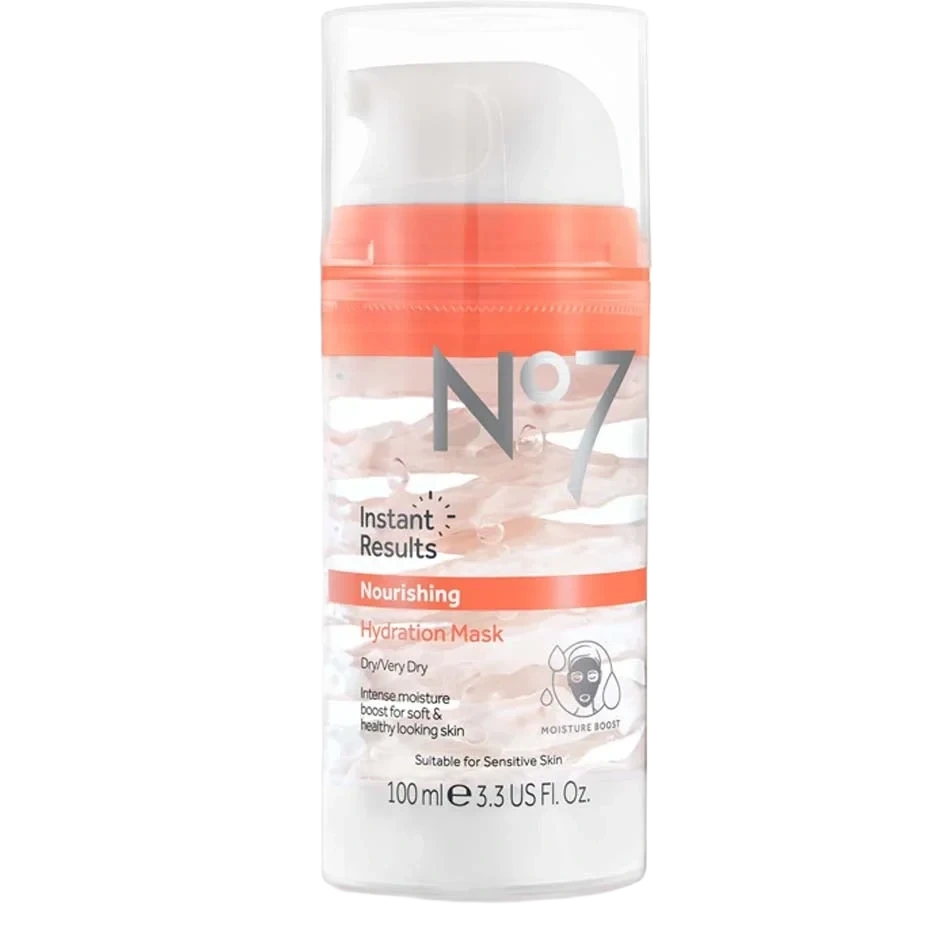 No7 Instant Results Nourishing Hydration Mask for Moisturisation, Brightness