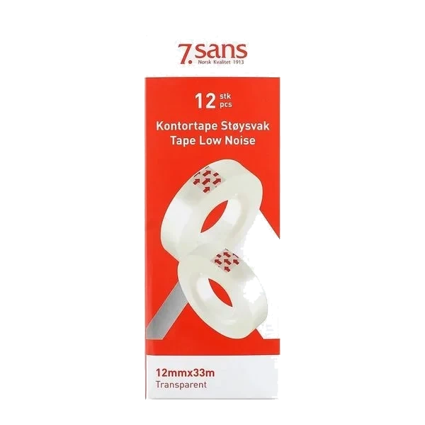 Kontortape Transparent 12-pk