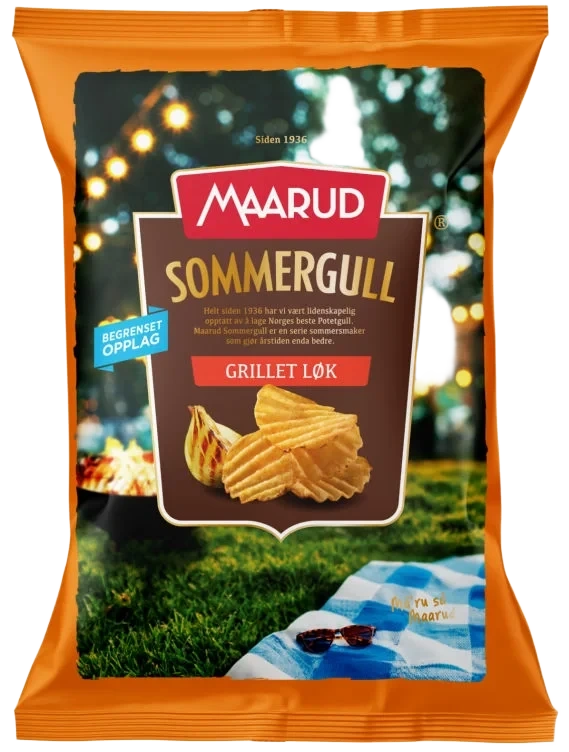 Sommergull Grillet Løk 200g Maarud
