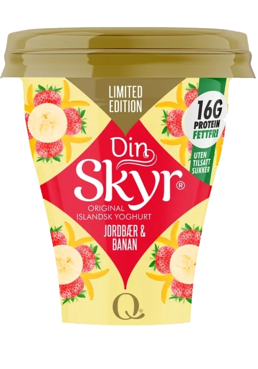Skyr Jordbær&Banan 160g Q