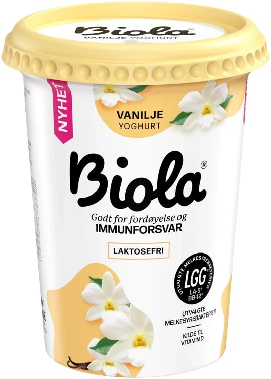 Biola yoghurt vanilje laktosefri 500g