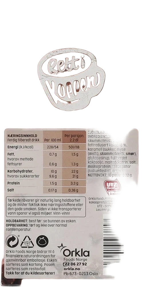 Sjokoladedrikk, Rett i Koppen